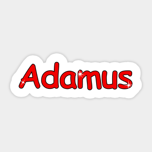 Adamus name. Personalized gift for birthday your friend. Sticker